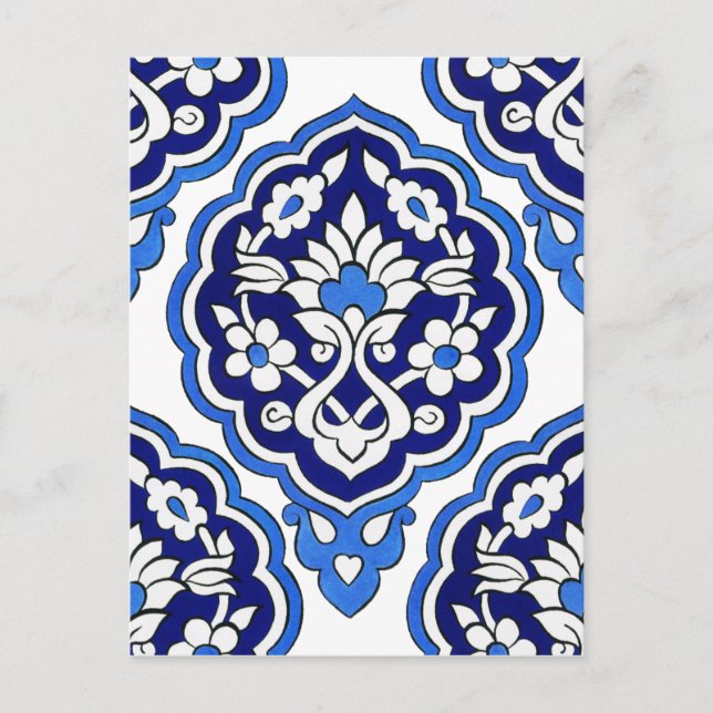 Türkische Fliese Postkarte (Vorderseite)