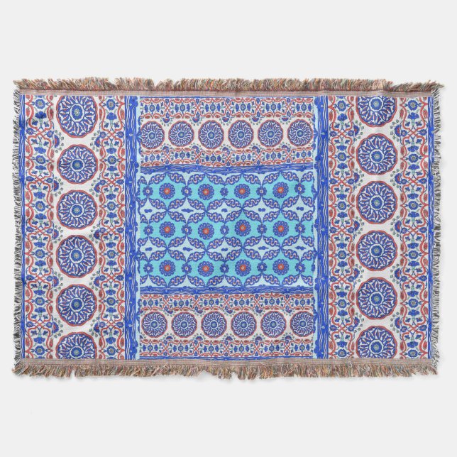 Türkische Fliesen-Muster-Osmane Iznik Entwürfe Decke (Vorderseite)