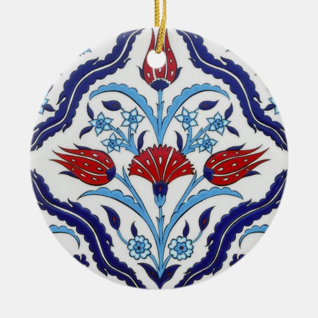 Türkische Fliesenschmuck Keramik Ornament (Vorne)