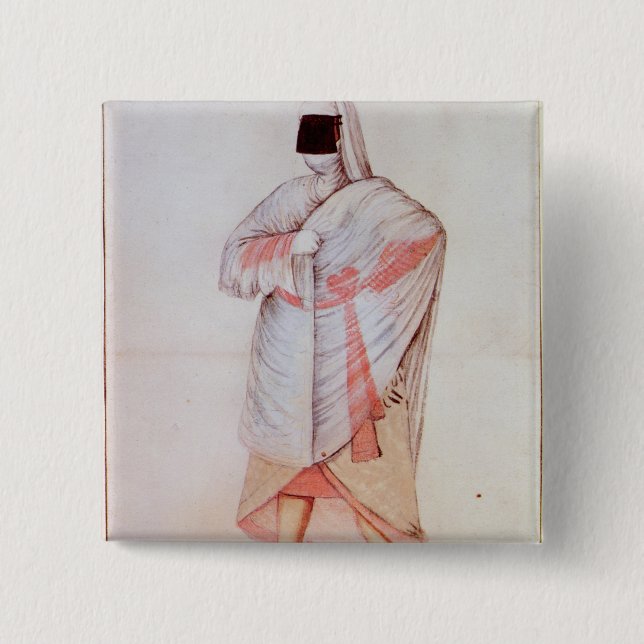 Türkische Frau Button (Vorderseite)