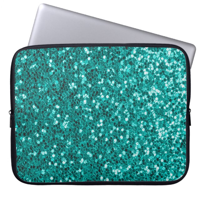 Türkische Glitzern: Helle Nah-Up Foundation Laptopschutzhülle (Vorderseite)