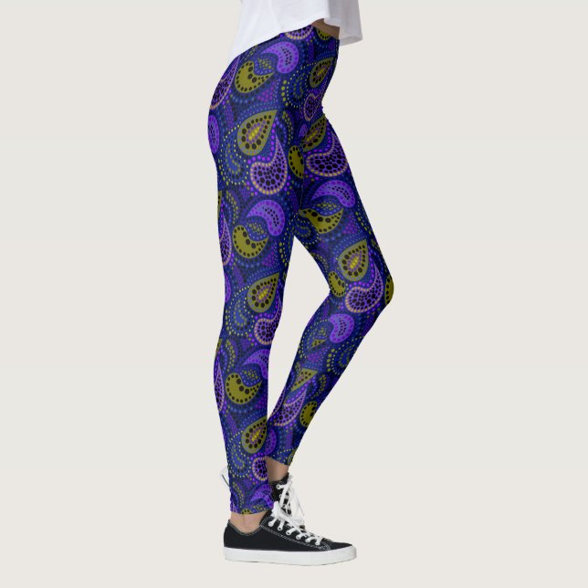 Türkische Gurken abstraktes Polka-Punktmuster Leggings (Rechts)
