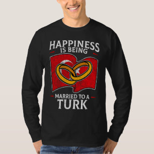 Türkische Hochzeit Turk Erbe Wurzeln Türkei-Flagge T-Shirt