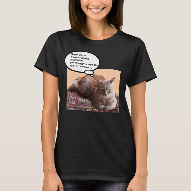 TÜRKISCHE KATZE IN ÜBERSCHREITENDER MEDITUNG T-Shirt (Vorderseite)