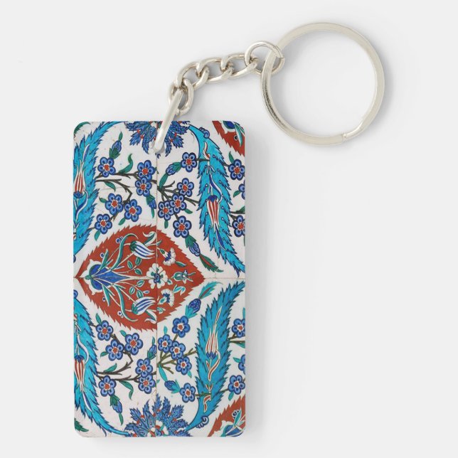 Türkische Keramik Floral Schlüsselanhänger (Rückseite)