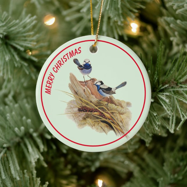 Türkische Küche Superb Warbler Keramik Ornament (Baum)