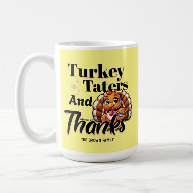 Türkische Tataren und Dank - Kolossisten 2:7 Kaffeetasse (Links)