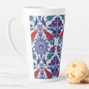 Türkische Tulpe Orientalische Arabeske Blumige Vis Milchtasse