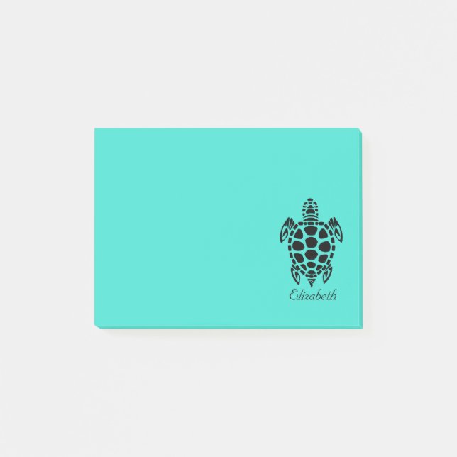 Türkische Türkische Meerschildkröte Post-it Klebezettel (Vorderseite)