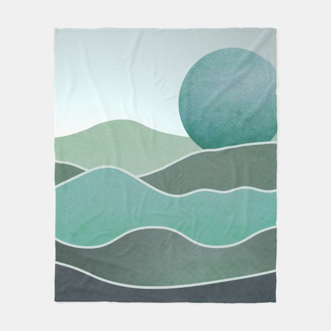 Türkische Weltlandschaft Fleecedecke (Vorderseite)