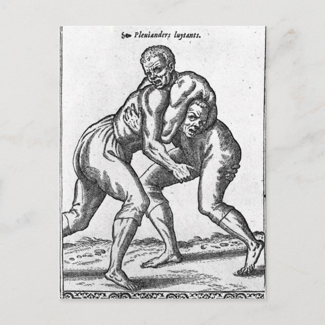 Türkische Wrestler Postkarte (Vorderseite)