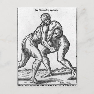Türkische Wrestler Postkarte