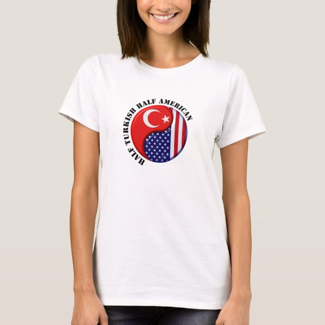 Türkischer Amerikaner Bayan T - Shirt (Vorderseite)