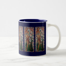 Türkischer Bly Dancer mit traditioneller Art Backg Zweifarbige Tasse