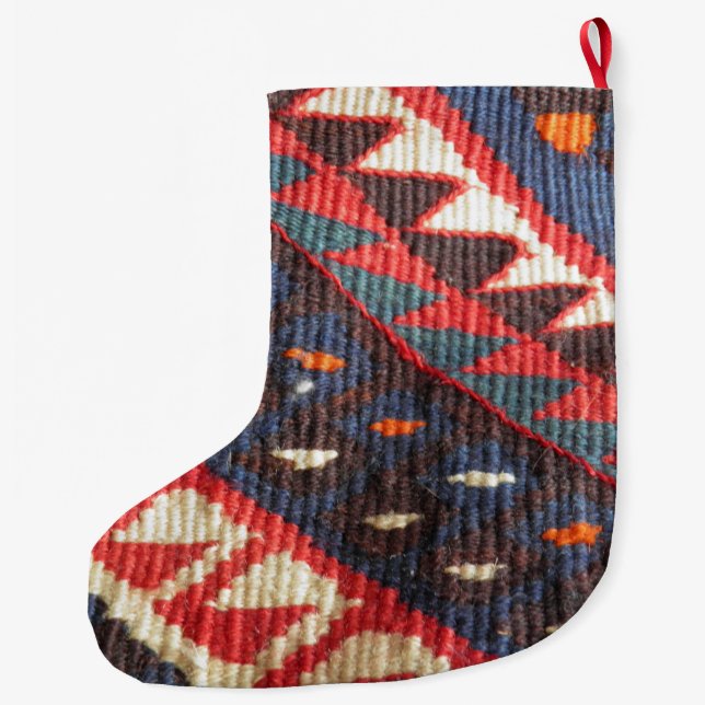 Türkischer exotischer Bohemischer Boho ethnischer Großer Weihnachtsstrumpf (Rückseite)