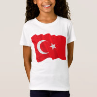 Türkischer Flaggen-Mädchen-T - Shirt