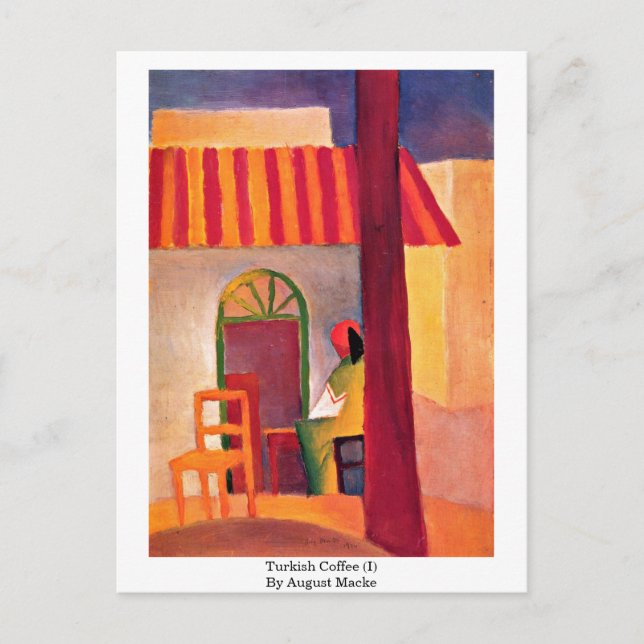 Türkischer Kaffee (I) von August Macke Postkarte (Vorderseite)
