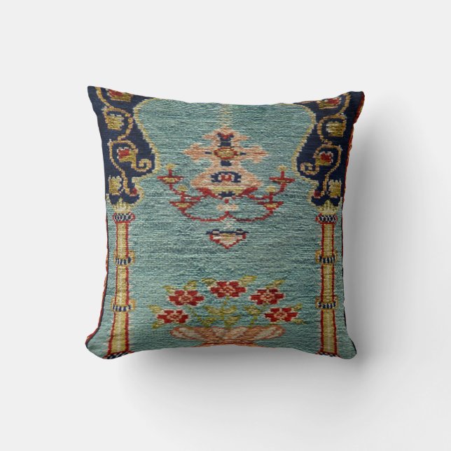 Türkischer Kilim Tepet Rug Antique Kissen (Vorderseite)