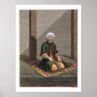 Türkischer Mann, betend, 18. Jahrhundert (Graviere