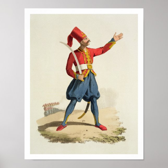Türkischer Soldat, aus "Kostümen der Varia Nat Poster (Vorne)