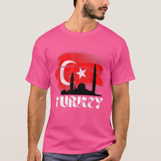 Türkischer Tempel von Istanbul, Crescent Flag Turk T-Shirt
