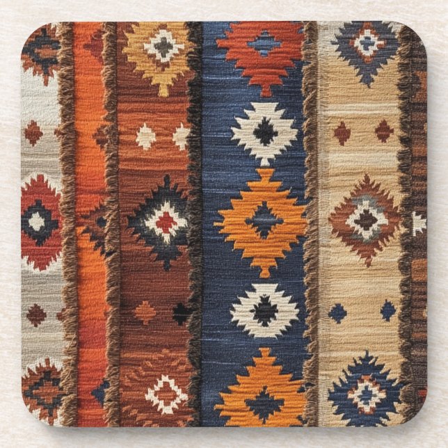 Türkischer Teppich Getränkeuntersetzer (Vorderseite)