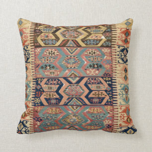Türkischer Teppich-Roulette Antik Kilim Kissen