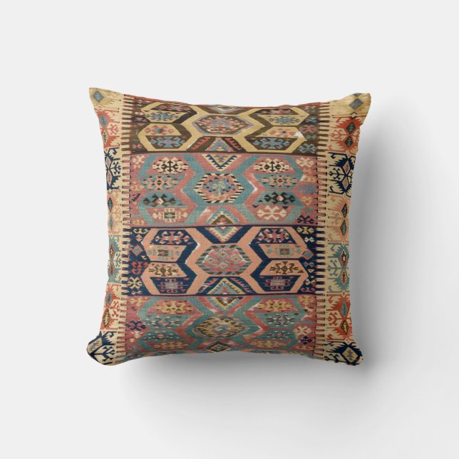 Türkischer Teppich Rug Antique Kilim Kissen (Vorderseite)