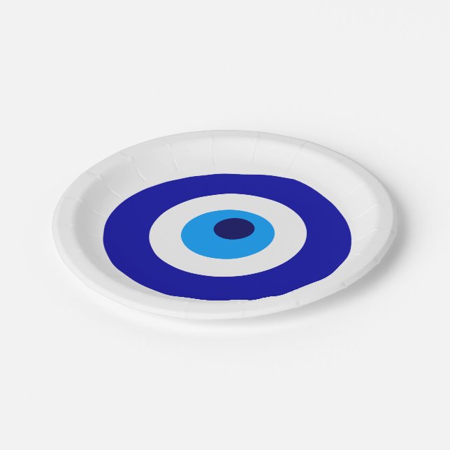 Türkisches Amulett nannte Nazar Pappteller (Schrägansicht)