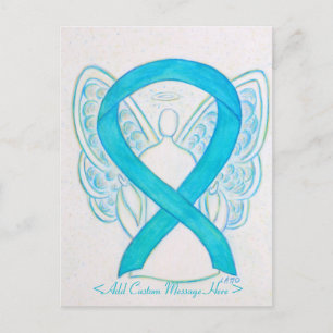 Türkisches Bewusstsein Ribbon Custom Angel Postkar Postkarte