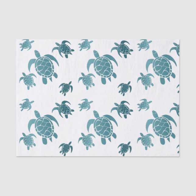 Türkisches Blaues Meer Seidenpapier (Vorderseite)