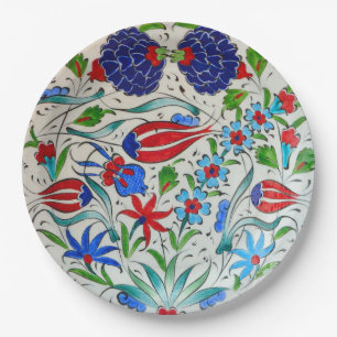 Türkisches Blumenmuster Pappteller