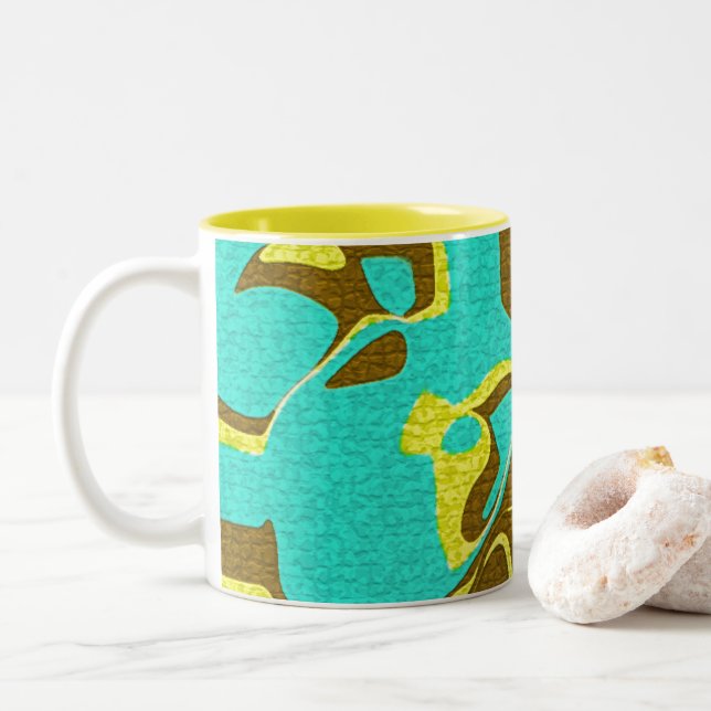 Türkisches Design Zweifarbige Tasse (Mit Donut)