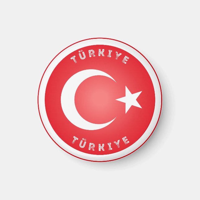 Türkisches Erbe-Emblem Magnet (Vorne)