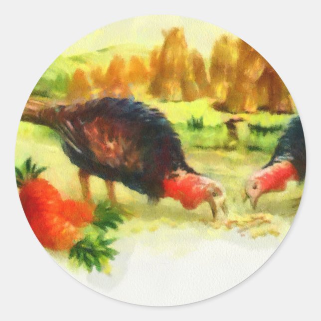 Türkisches Erntedank Runder Aufkleber (Vorderseite)