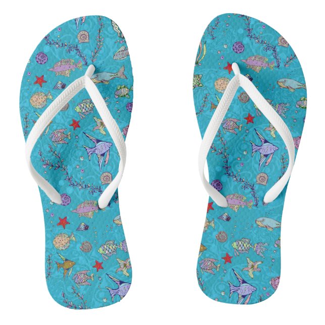 Türkisches Fischmuster Flip Flops (Fußbett)