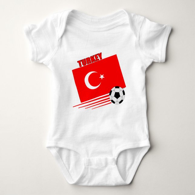 Türkisches Fußball-Team Baby Strampler (Vorderseite)