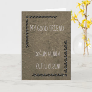 Türkisches Glück zum Geburtstag Karte