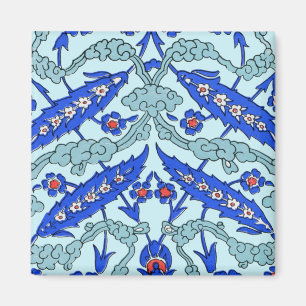 Türkisches GrenzTürkis-Blau-Fliesen-Muster Magnet