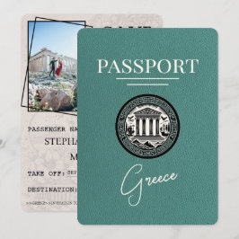 Türkisches Griechenland Pass Save the Date Karte