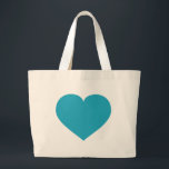 Türkisches Herz Jumbo Stoffbeutel<br><div class="desc">Diese Tasche hat ein türkisfarbenes Herz. Großartiges Brautjunggeschenk.</div>