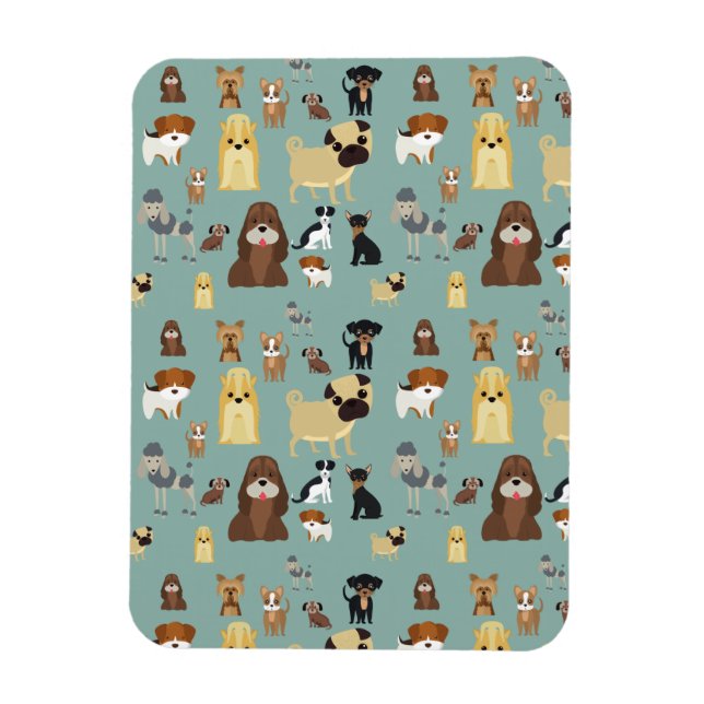 Türkisches Hundemuster Magnet (Vertikal)