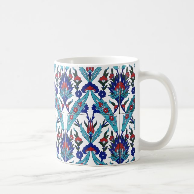 Türkisches Iznik-Blumenmuster Kaffeetasse (Rechts)