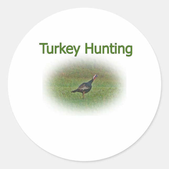 Türkisches Jagdlogo Runder Aufkleber (Vorderseite)