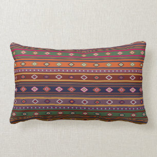 Türkisches Kilim Pattern farbenfrohe Tribal Lendenkissen