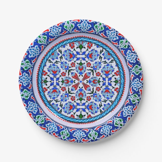 Türkisches Kunstpapier Pappteller (Vorderseite)