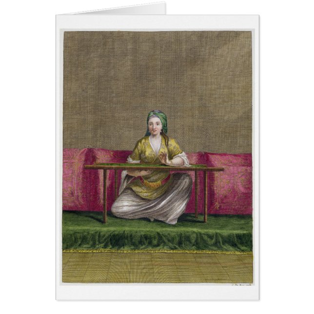 Türkisches Mädchen, stickend, 18. Jahrhundert (Vorne)