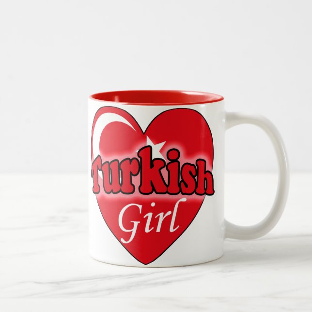 Türkisches Mädchen Zweifarbige Tasse (Rechts)