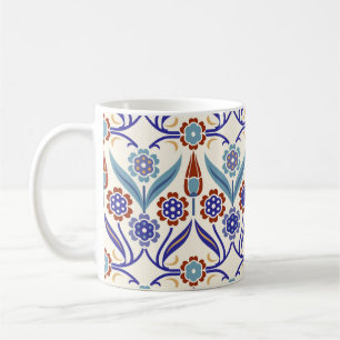 Türkisches Mosaik: farbenfrohes, nahtloses Muster Kaffeetasse