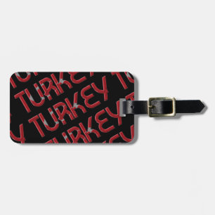 Türkisches Muster für Flaggentypografie Gepäckanhänger